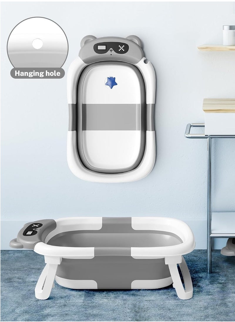 Generic - Bathtub Portable With Baby Cushion, Collapsible Toddler Bath Tub for Kids, Foldable Infant Shower Basin, Anti Slip Skid Proof New Born Toddler Bathing Support - Image 1