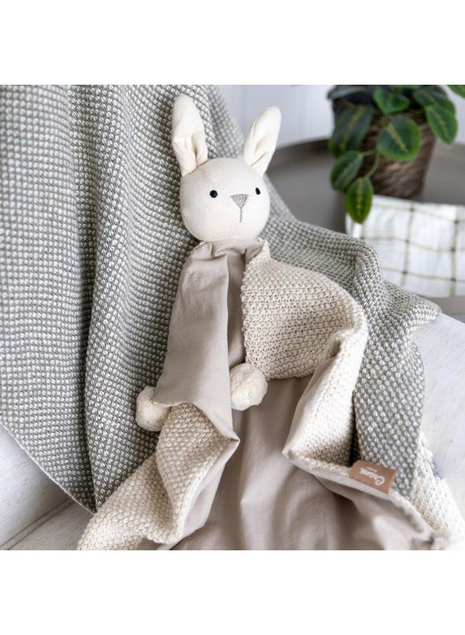 Crane BABY Crane Ollie The Bunny Lovey: 100% Organic Cotton Security Blanket - Image 3