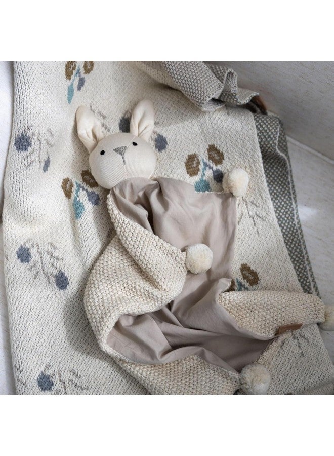 Crane BABY Crane Ollie The Bunny Lovey: 100% Organic Cotton Security Blanket - Image 5