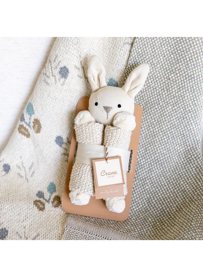 Crane BABY Crane Ollie The Bunny Lovey: 100% Organic Cotton Security Blanket - Image 4