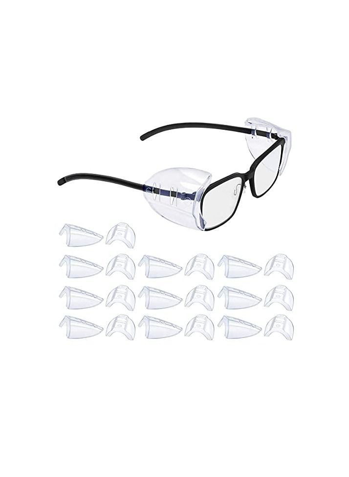 Excefore Side Shields for Eyeglasses Transparent Prescription Glasses, Safety Shields For Prescription Glasses,Slip on Clear Shields,Fits Small to Medium Eyeglasses Frames Protect(10 Pairs)  - Image 1