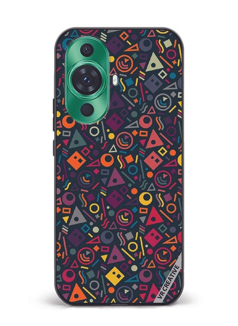 Protective Case Cover For Huawei nova 11 Pro Shapes Design Multicolour