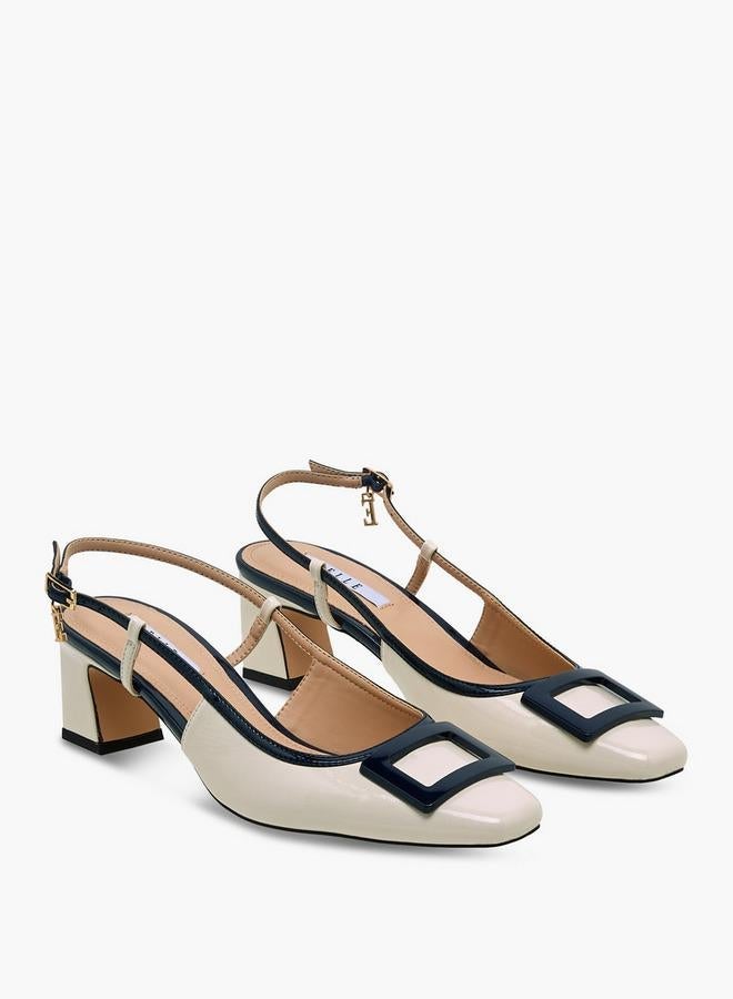 ELLE Women Square Toe Block Heel Sandals - Image 3