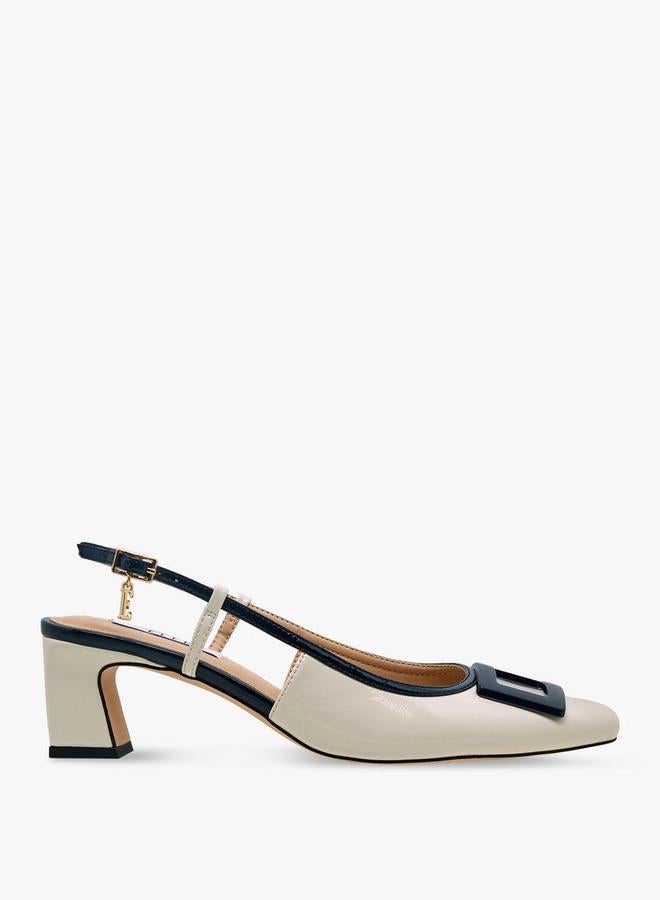 ELLE Women Square Toe Block Heel Sandals - Image 1