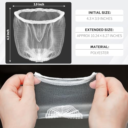 XGHSHW 600 PCS Disposable Mesh Sink Strainer Bags Kitchen Sink Strainer Mesh Bags Anti Clogging Elastic Sink Strainer Filter Mesh Bag for Collecting Kitchen Food Leftover Garbage - Image 2