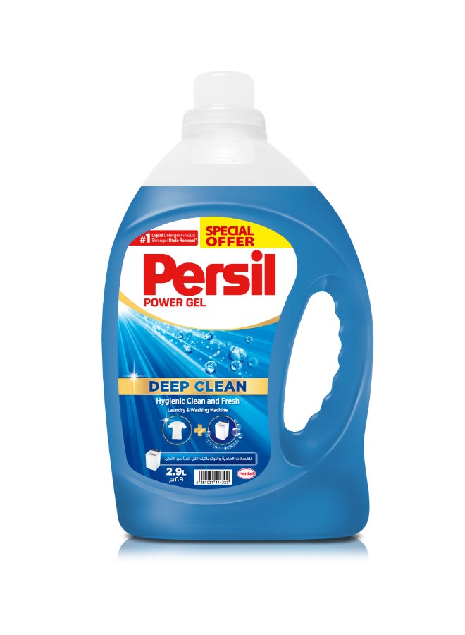 Persil Power Gel Liquid Laundry Detergent For Top Loading Washing Machines With Deep Clean Plus Technology 2.9L