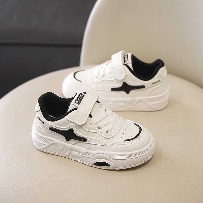 Children'S White Shoes 2025 Spring New Small Large Boys And Girls Students Korean Style Board Shoes Soft Sole Sports Casual Shoes - Image 5