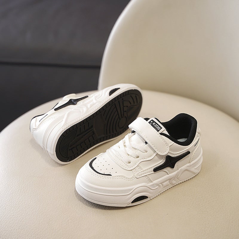 Children'S White Shoes 2025 Spring New Small Large Boys And Girls Students Korean Style Board Shoes Soft Sole Sports Casual Shoes - Image 4