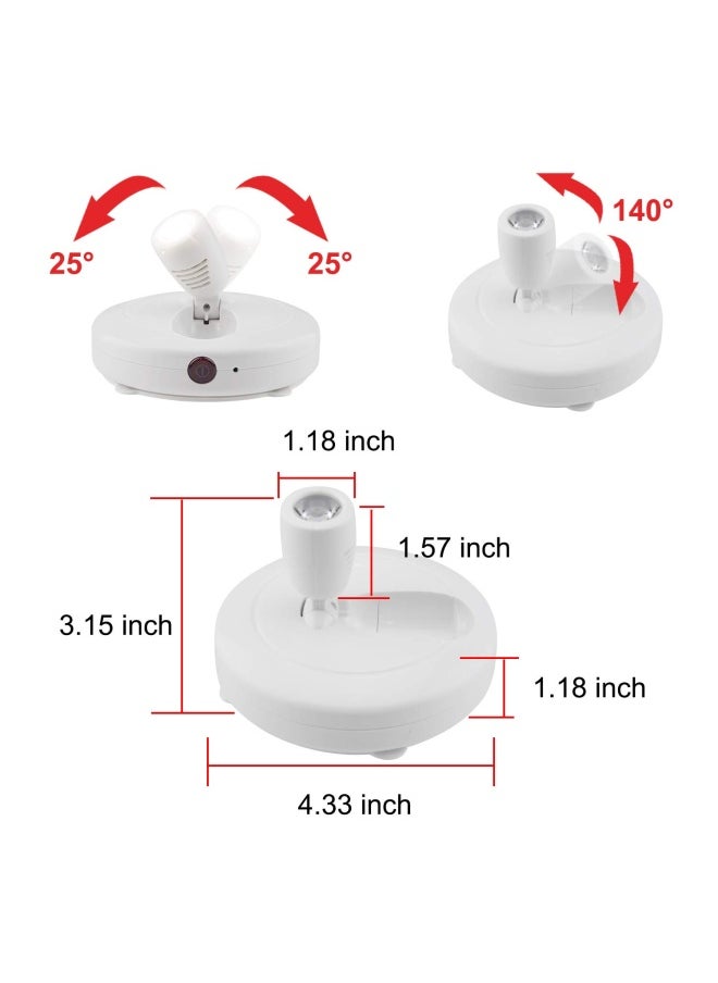 Generic - Honwell  Wireless LED Spotlights 2 Pack Accent Lights Puck Lights with 2 Remote Indoor Closet Picture Lights with Rotatable Head Stick on Artwork Lighting for Paintings Display - Image 1