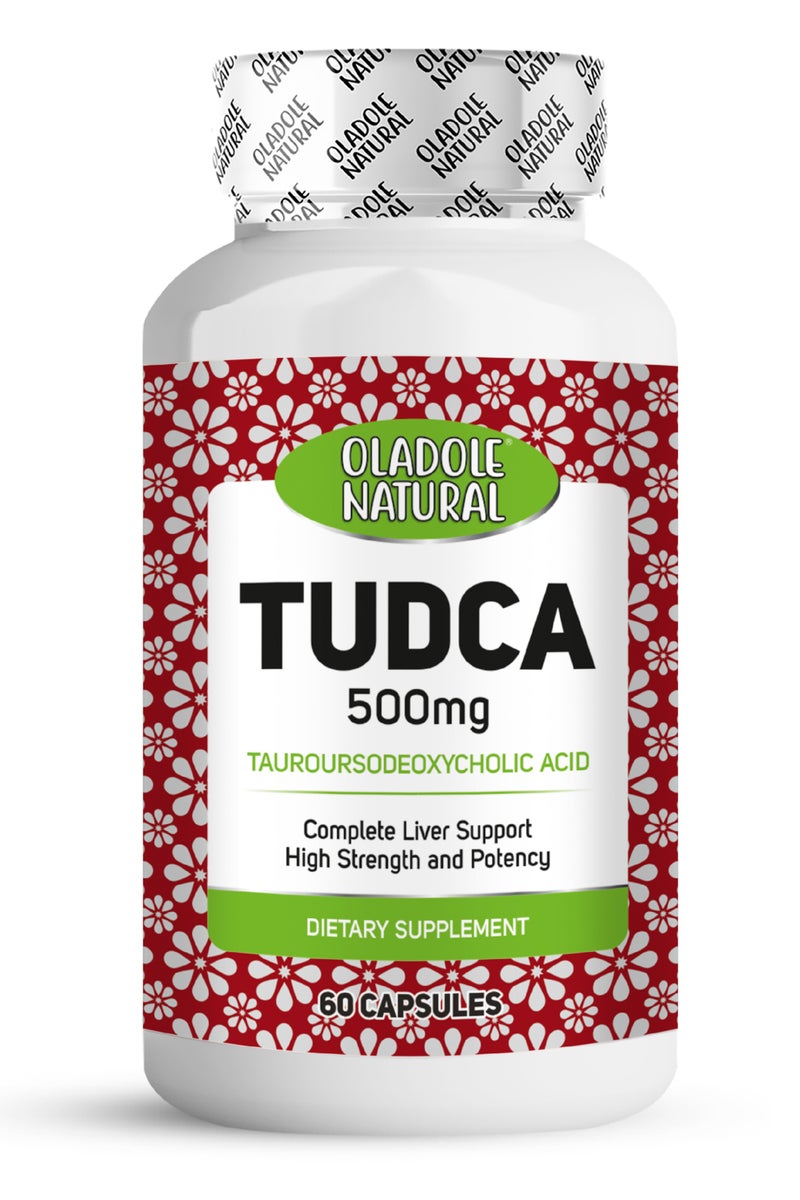Oladole Natural TUDCA (500mg) - 60 Capsules , Tauroursodeoxycholic Acid for Enhanced Bile Production - Image 1