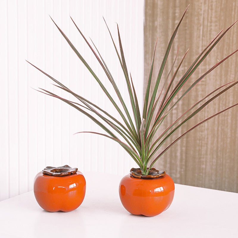 1PC Desktop Hydroponic Vase Decoration Lifelike Hydroponic Persimmon Vase - Image 5