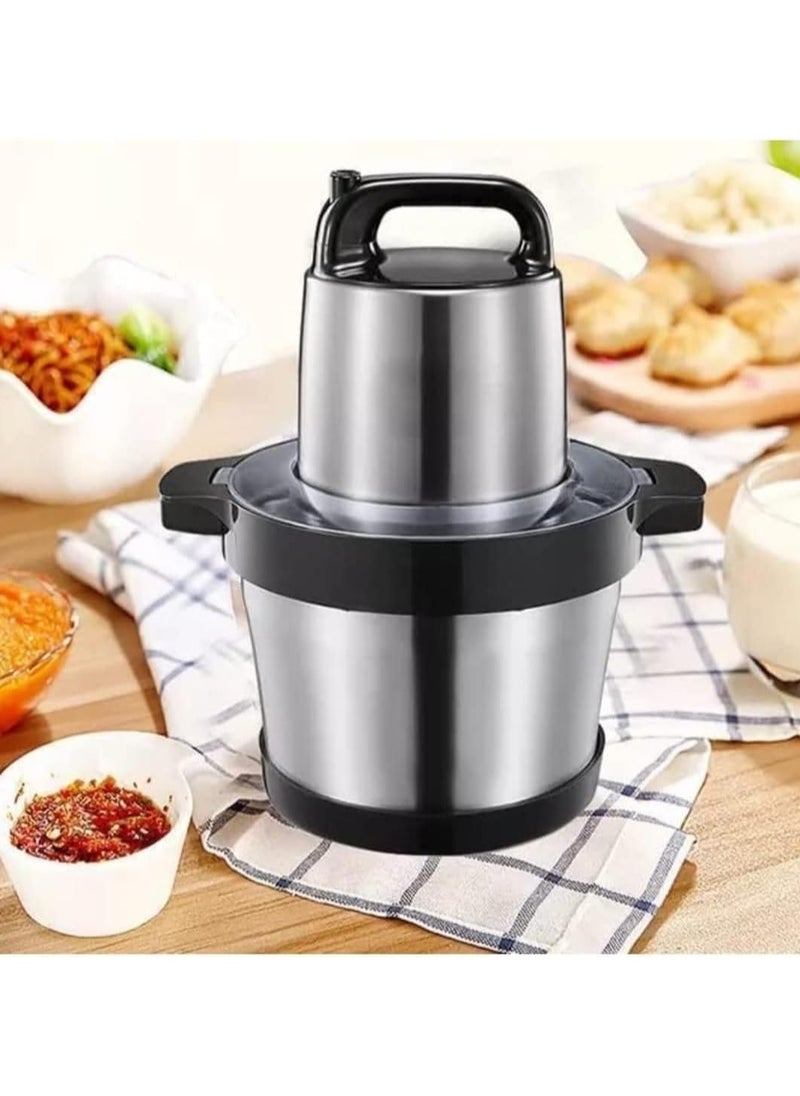 sokany Stainless Steel Meat and Vegetable Chopper and Mincer 3 Speeds 6.5L 1500W SK-7033, Multicolor  - Image 1