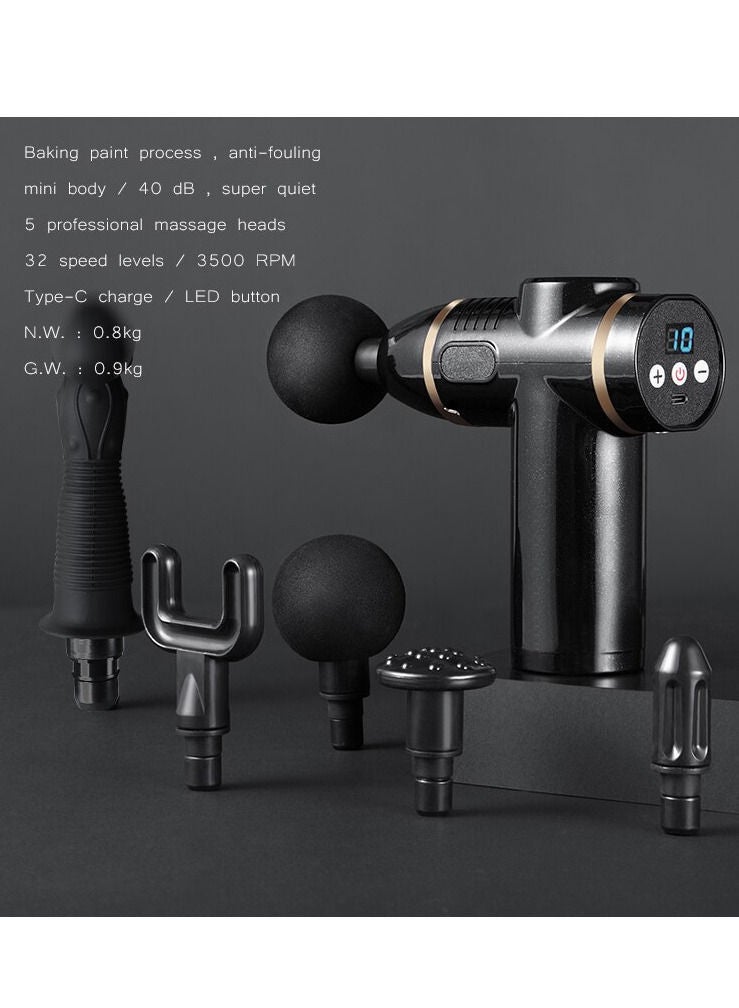 AROAQ مسدس تدليك كهربائي 32 مستوى سرعة لتخفيف الوزن للجسم والرقبة والظهر والقدم والساق والكتف، مساج للعضلات وفاسياغون، مساجات طرقية - Image 1