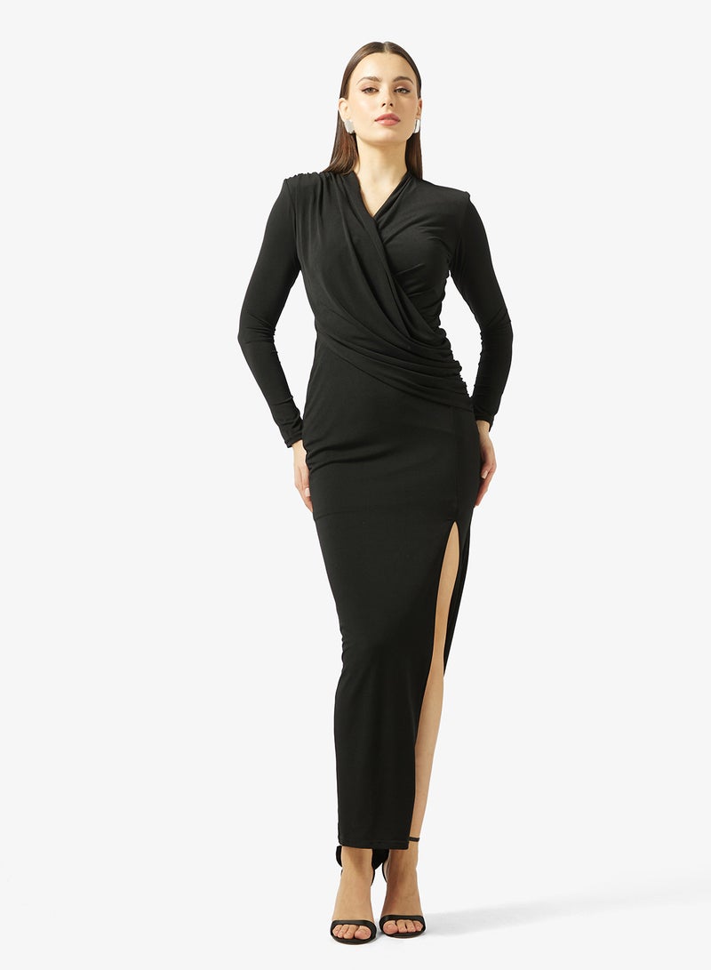 تي اف ان سي فستان ماكسي طويل بأكمام طويلة ولف - Image 1