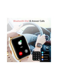 PROMASS Parsonver Smart Watch (Answer/Make Calls), 1.7” Fitness Tracker Watch with Bluetooth Dial Calls/Heart Rate/Sleep Monitor/Pedometer, IP68 Waterproof Watch for Android Phones and iPhone for Women  - Image 3