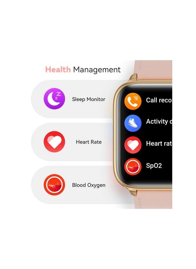 PROMASS - Parsonver Smart Watch (Answer/Make Calls), 1.7” Fitness Tracker Watch with Bluetooth Dial Calls/Heart Rate/Sleep Monitor/Pedometer, IP68 Waterproof Watch for Android Phones and iPhone for Women - Image 1