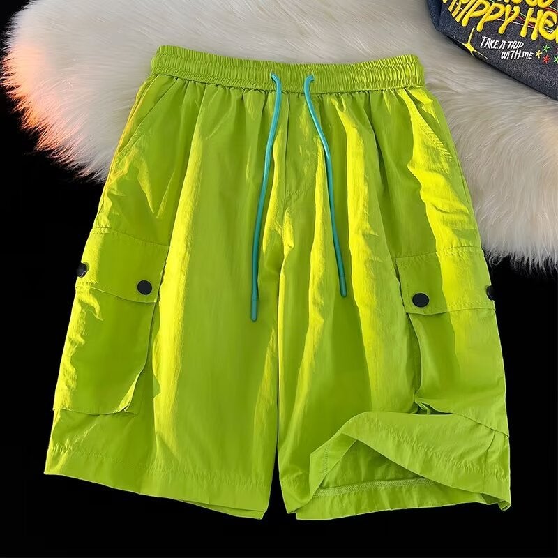 Workwear Shorts Summer Five-Point Casual Pants Men'S Functional Pants Loosen Pants Beach Pants Japanese Sports Pants - Image 1