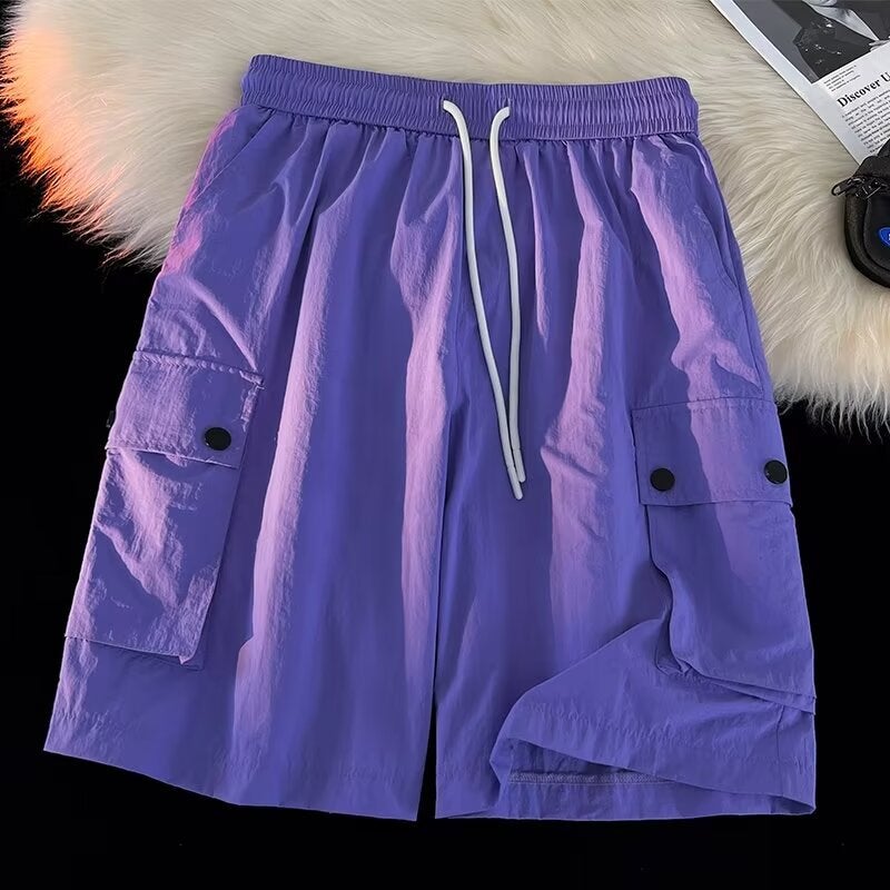Workwear Shorts Summer Five-Point Casual Pants Men'S Functional Pants Loosen Pants Beach Pants Japanese Sports Pants - Image 4