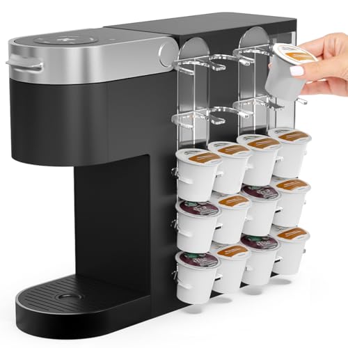 NiHome Acrylic Coffee Pod Capsule Holder for K-Cup Pods, Convenient for Coffee Machines, Space-Saving for Small Countertops - Accommodates 10 Capsules, Easy Installation, Wide Compatibility (2 Pack) - Image 1