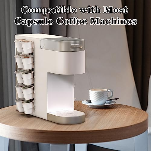 NiHome Acrylic Coffee Pod Capsule Holder for K-Cup Pods, Convenient for Coffee Machines, Space-Saving for Small Countertops - Accommodates 10 Capsules, Easy Installation, Wide Compatibility (2 Pack) - Image 3