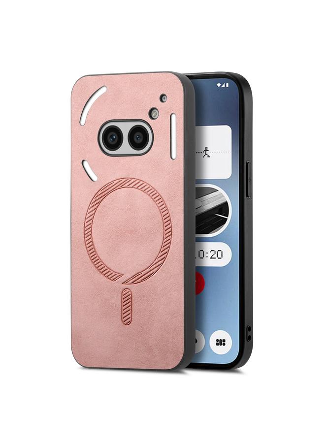 Case For Nothing Phone 2a Solid Color Retro Magsafe PU Back Cover Phone Case
