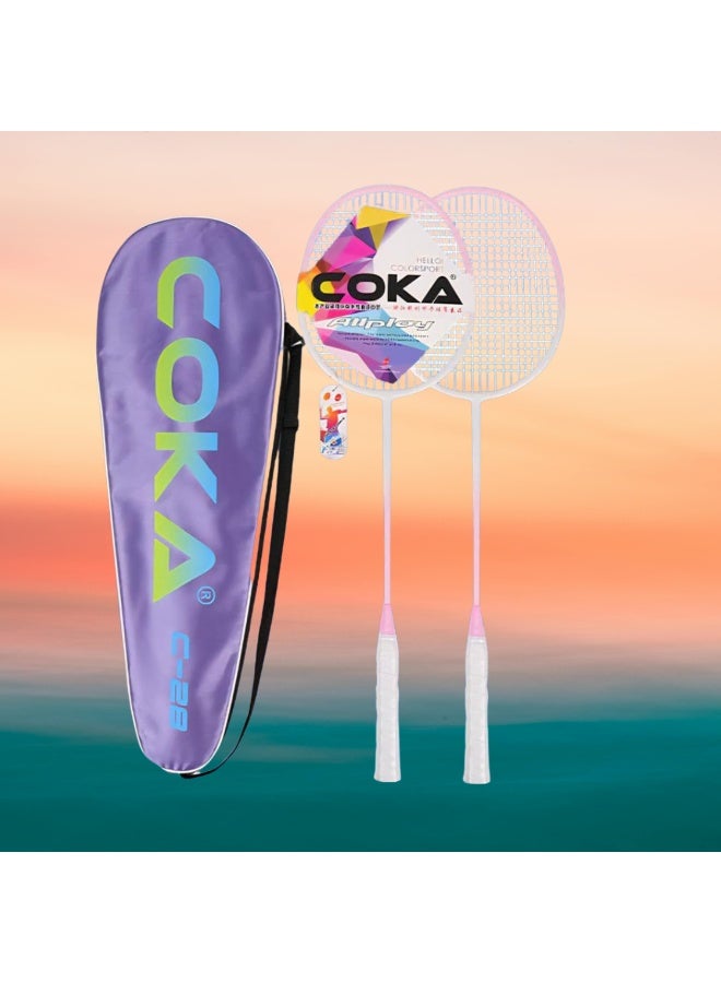 COKA Badminton Racket Lightweight Durable High-Tension Sports Racket for Training & Outdoor Play - Image 4