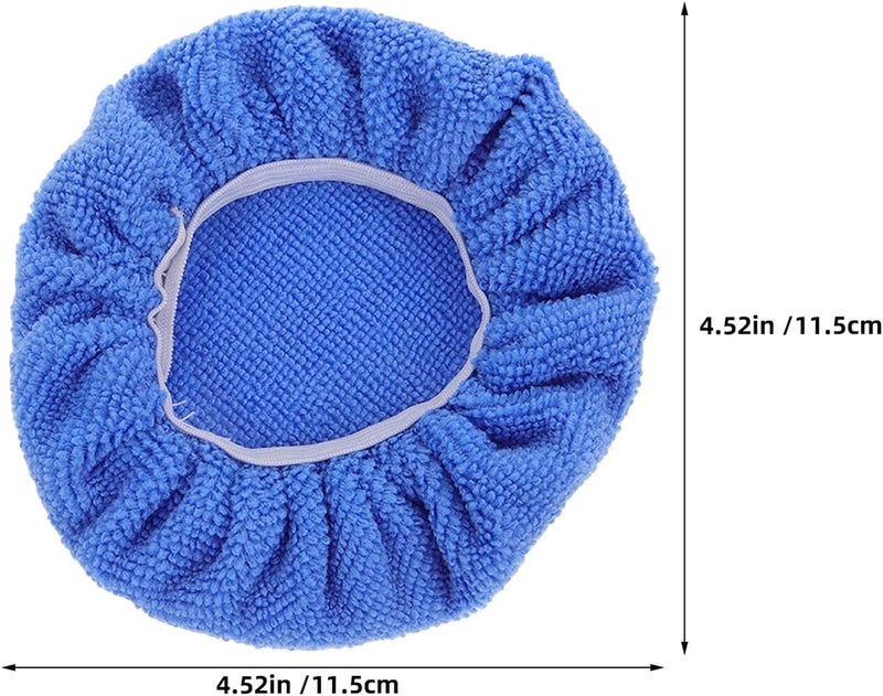 24pcs Car Polishing Pad Covers 5-6 Inch Blue Microfiber Bonnet Buffing Caps for Automotive Wax Polisher Machine Buffing and Detailing - Image 2