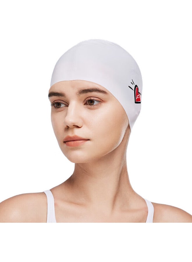ZOKE Adult Swim Cap, Fashionable Printed Silicone, Waterproof, Non-Slip, Ear And Hair Protection, Professional Swimming Cap, 622603221-1 - Image 3