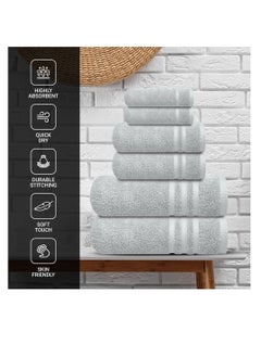 Premium Grey Bath Towel Set - 100% Turkish Cotton 2 Bath Towels, 2 Hand Towels, 2 Washcloths - Soft, Absorbent, Durable – Quick Dry - Perfect for Daily Use by Infinitee Xclusives - pzsku/ZFF7621199CE5F41F6699Z/45/_/1706846933/a2cc1cd8-e337-435e-9965-6444c7a4b39d