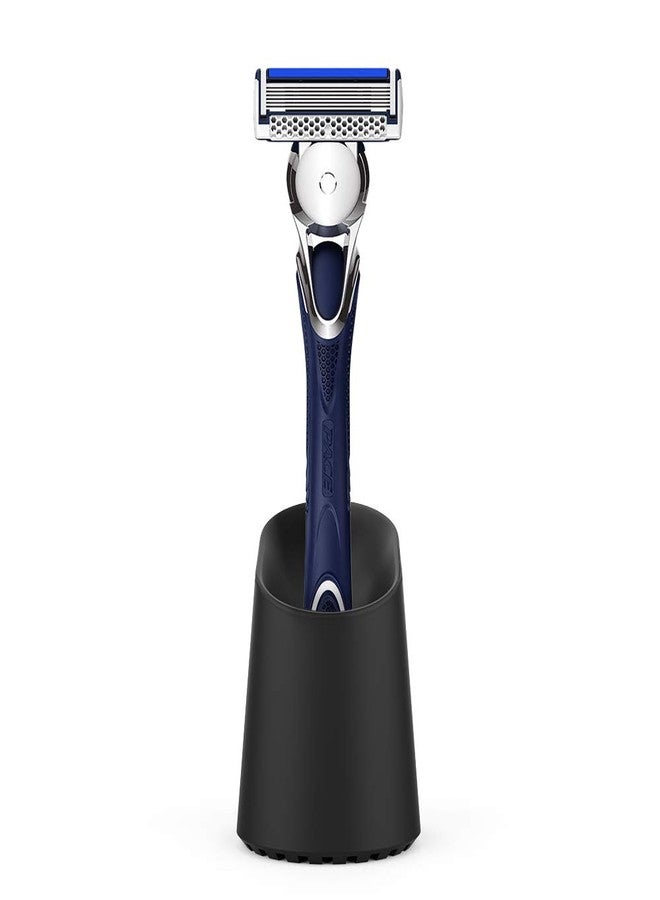 Proof Labs Single Toothbrush Holder and Razor Stand for Bathroom Sink and Countertop (Black, Silicone) - Image 2