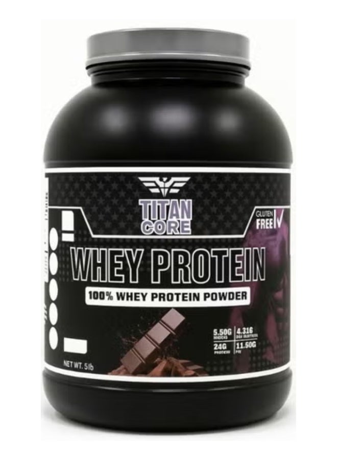 Titan Core 100% Whey Protein – Premium Whey Isolate & Concentrate Blend for Lean Muscle Growth & Recovery - Rich Chocolate Flavour - 4 Lbs
