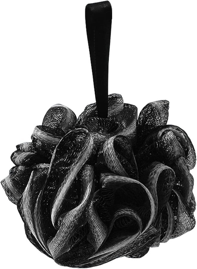 Labriciyon 1Pc Black Body Scrubber Comfortable Friendly to Skin Premium Colorful Loofah Sponge Shower Mesh Bath Sponge,Bathing Accessories,Suitable for Home,Dorm,Bathroom,Restroom Bath Sponges Bathing Accessorie - Image 1
