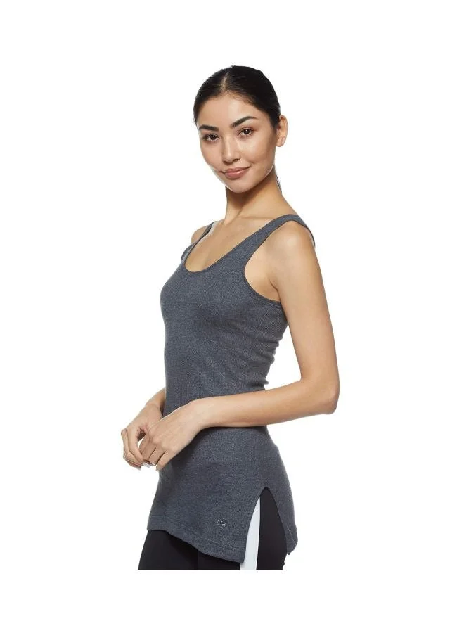 Jockey Charcoal Melange Women Round Neck Slub Thermal Vest for Women | Best Price UAE
