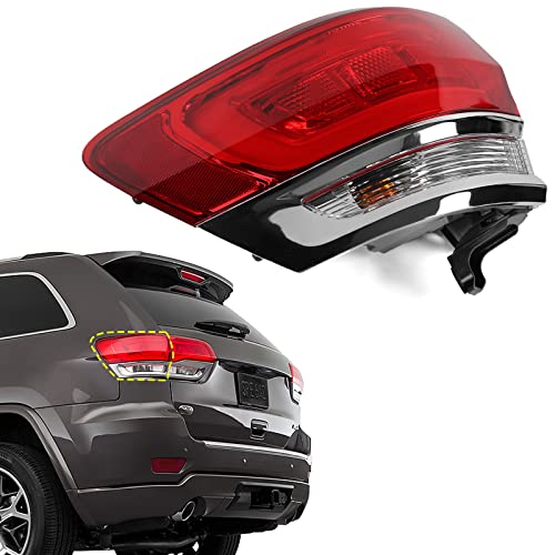 Huray Left Outer Taillight Fit for Jeep Grand Cherokee 2014-2021 Driver Side Tail lamp Assembly Replacement Accessory (Laredo/Limited/Overland/Summit) - Image 3