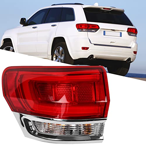 Huray Left Outer Taillight Fit for Jeep Grand Cherokee 2014-2021 Driver Side Tail lamp Assembly Replacement Accessory (Laredo/Limited/Overland/Summit) - Image 1