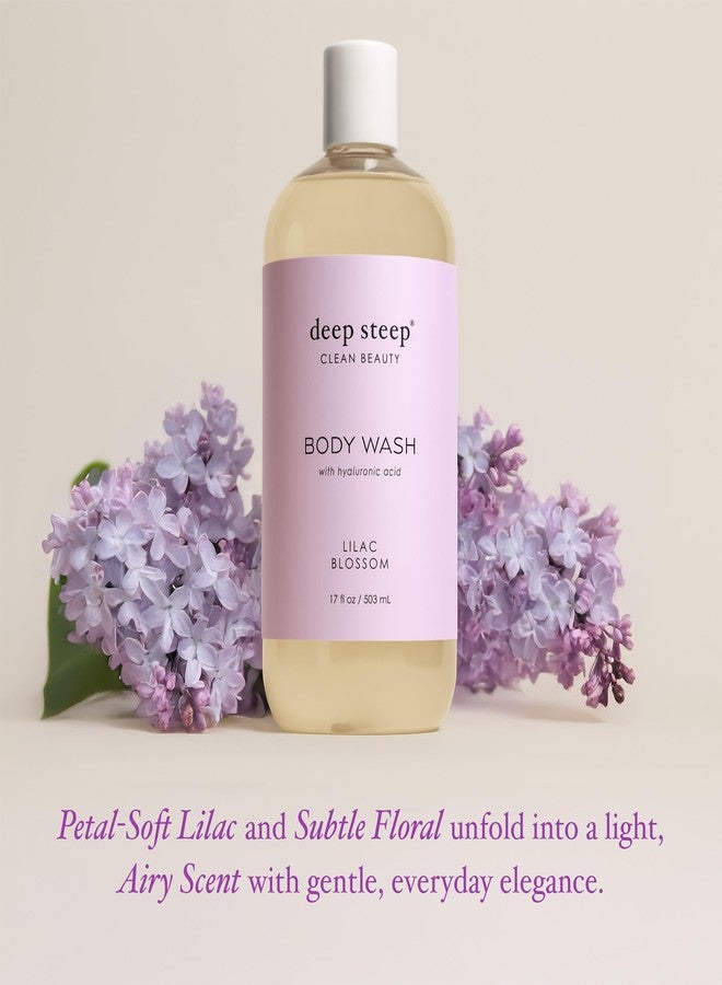 Deep Steep Body Wash, Lilac Blossom, 17 oz - Hydrating Shower Gel with Hyaluronic Acid, Shea Butter, Aloe Vera & Argan Oil - Vegan, Clean Beauty, Clean & Refreshed Skin - Image 4