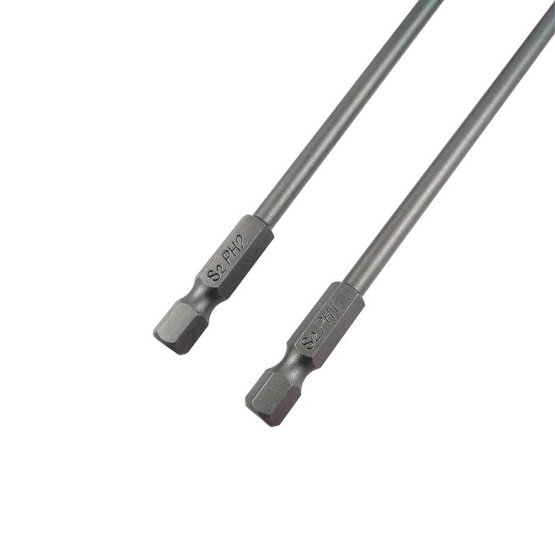 Wolfride Wolfride 6Pcs 1/4 Inch Hex Shank Long Phillips Head Screwdriver Bits Set Magnetic Cross Head Screwdriver Bits | 5.9-Inch Length - Image 2
