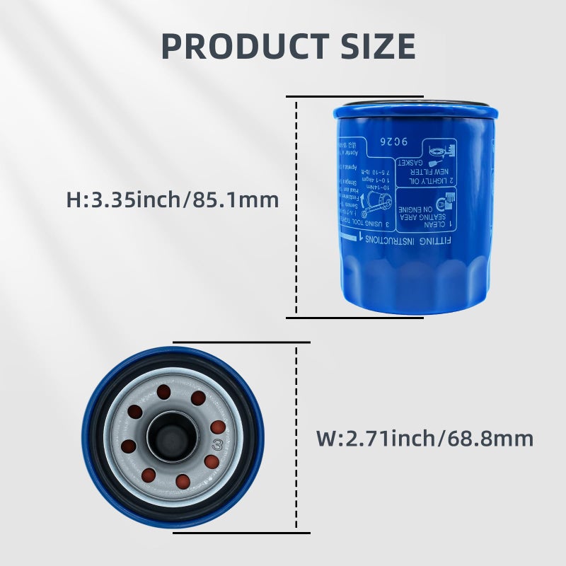 HTYPX 15400-PLM-A02 Engine Oil Filters Compatible with Honda Accord CR-V Civic Acura GX610 GX630 GX660 GX670 GX690 GXV340 GXV390 GXV610 GXV630 GXV660 GXV670 GXV690, Replaces 15400-RTA-003, 15400-PR3-003 - Image 2