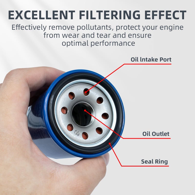 HTYPX 15400-PLM-A02 Engine Oil Filters Compatible with Honda Accord CR-V Civic Acura GX610 GX630 GX660 GX670 GX690 GXV340 GXV390 GXV610 GXV630 GXV660 GXV670 GXV690, Replaces 15400-RTA-003, 15400-PR3-003 - Image 3