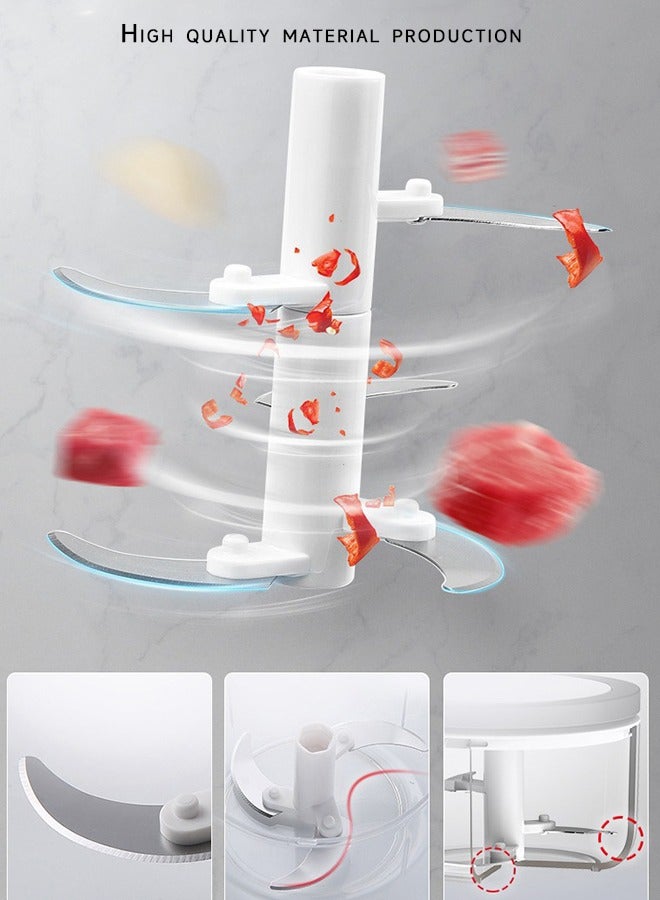 ecoco Mini Garlic Mincer, Portable Small Food Processor for Ginger, Chili, Vegetables - Image 4