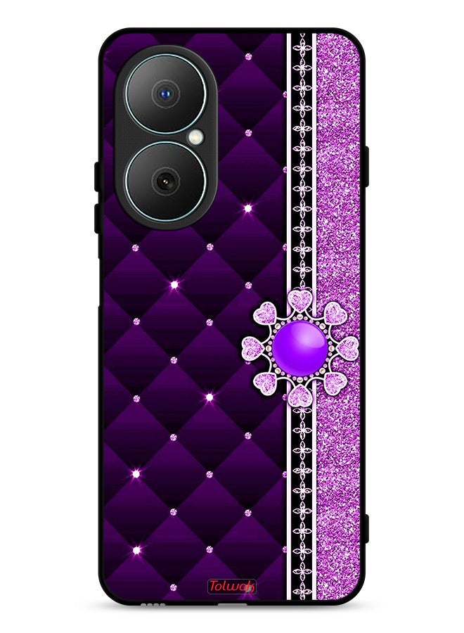 Tolwak Huawei Nova Y73 Protective Case Cover Glitter Hearts