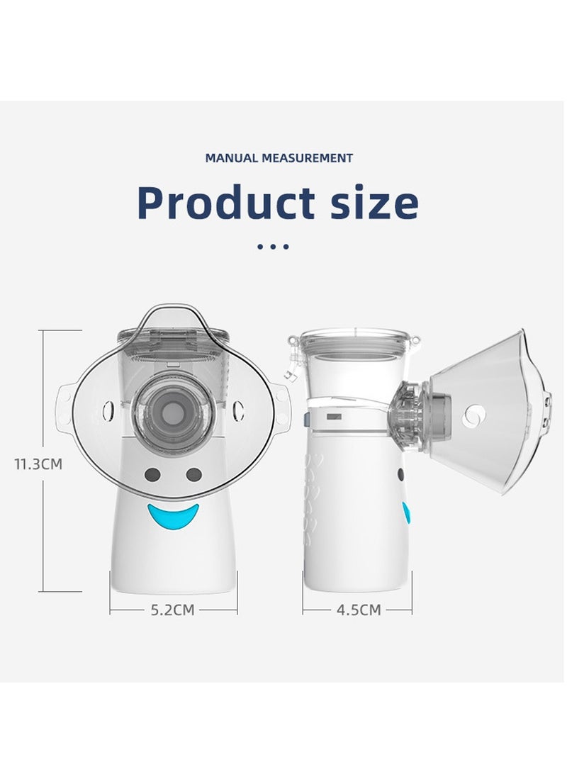 Portable Mini Nebulizer Handheld Atomizer USB-C Rechargeable Vaporizers Machine Ultrasonic Medical Mesh Inhaler for Home Adults Children Outdoor Travel Nebulizer Personal Steam