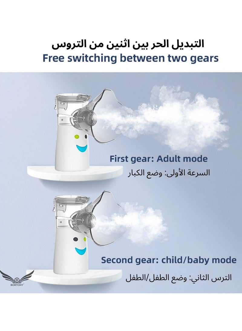 BORTONY Portable Mini Nebulizer Handheld Atomizer USB-C Rechargeable Vaporizers Machine Ultrasonic Medical Mesh Inhaler for Home Adults Children Outdoor Travel Nebulizer Personal Steam  - Image 4