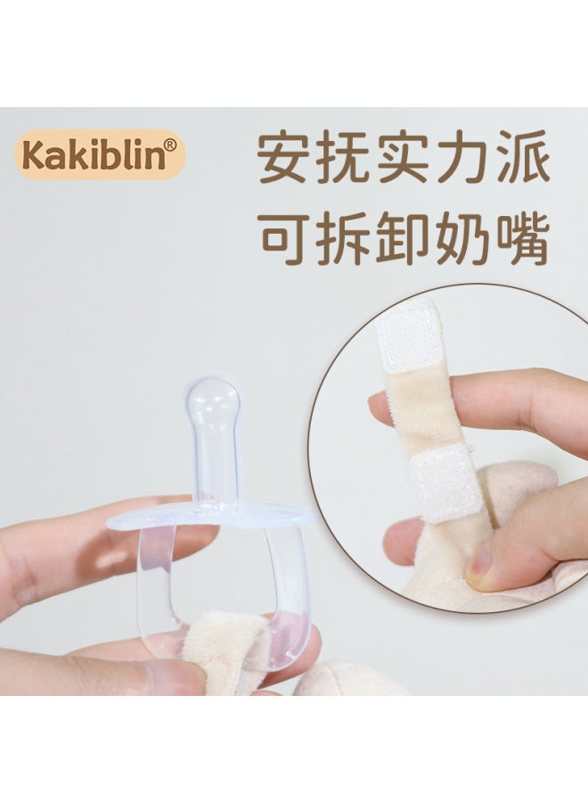 KAKIBLIN Organic Cotton Baby Pacifier Anti-drop Chain Doll Removable Pacifier Clip - Image 2