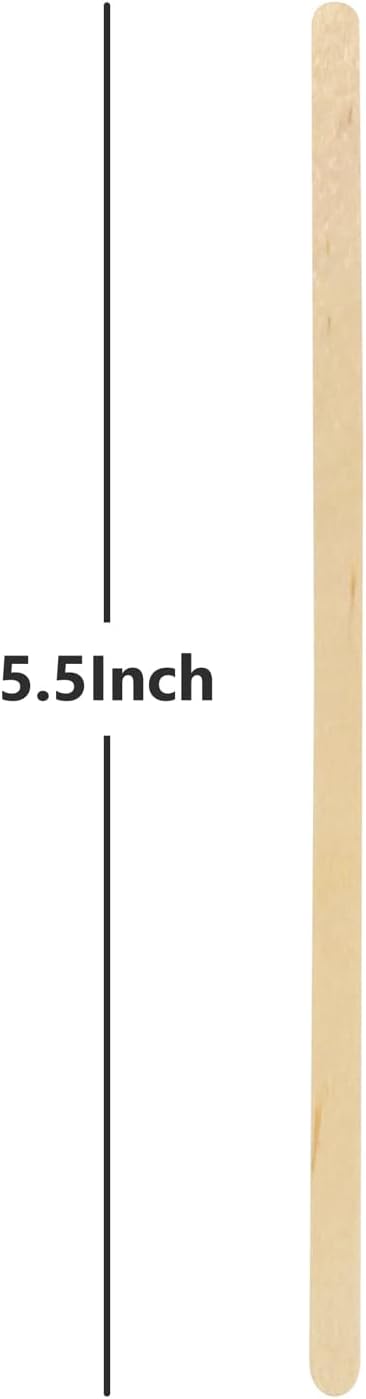 KTOJOY 55inch Wooden Coffee Stirrers 500 Count Disposable Stir Sticks for Coffee  Cocktails Wooden Beverage Mixer with Smooth Ends Swizzle Drink Sticks - Image 2