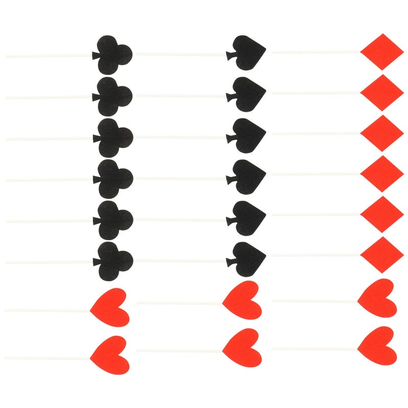 24Pcs Poker Design Cake Topper Cards Birthday Party Supplies Decorations - Image 2