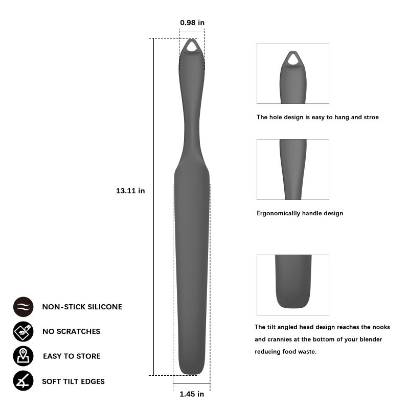 nomiou Silicone Blender Spatula, Slim Blade Scraper Accessory Designed for Vitamix Blender Blades1 - Image 4