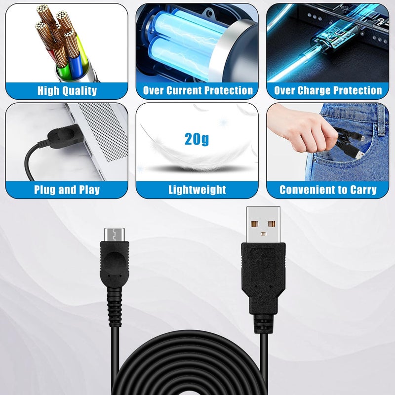 OSTENT USB Power Supply Charger Cable Cord for Nintendo GBM Game Boy Micro Console Video Games - Image 3