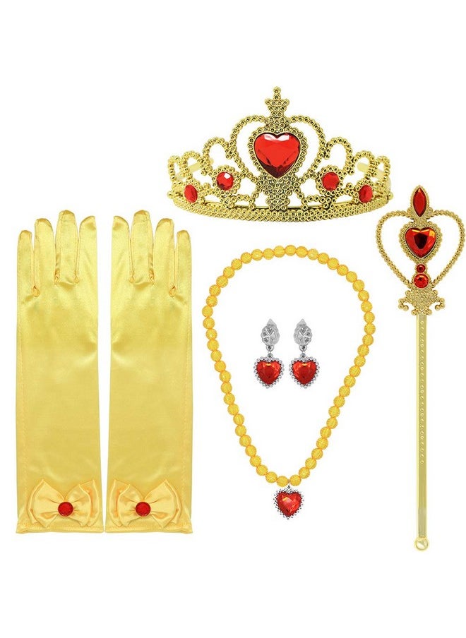 Tacobear Princess Dress up Accessories 5 Pieces Gift Belle Set for Girls Crown Scepter Necklace Earrings Gloves Yellow - pzsku/ZFF76D9852E6E6762ECD3Z/45/_/1741329979/8bd64e77-3d3a-4860-a8bd-38e5331bf7e6