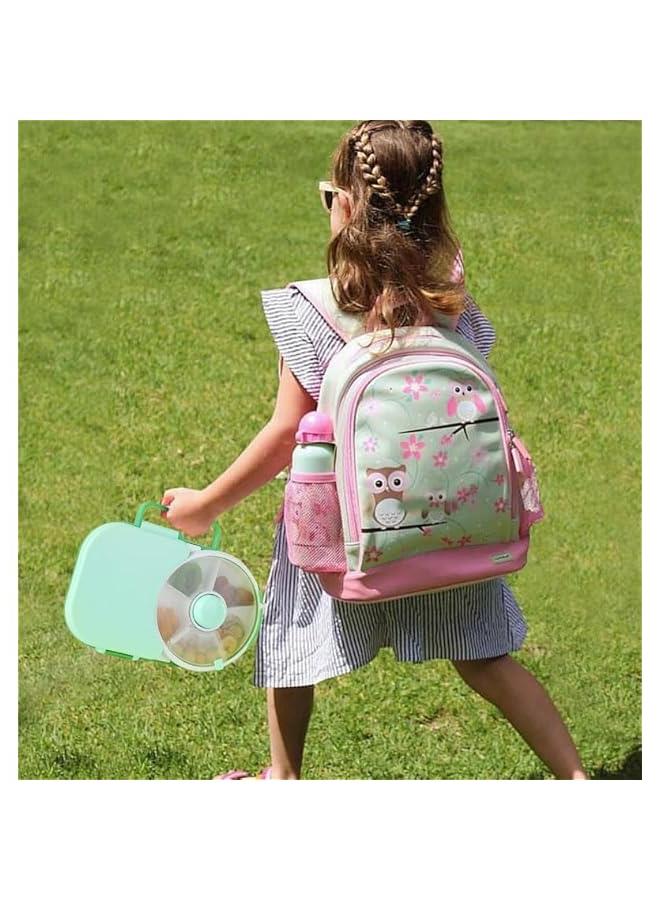 HOOKOR Kids Small Snack Spinner Flip Bundle with Lid and Hand Strap,Reusable Snack Container with 6 Compartment Dispenser,Portable Box Kit for Baby Snack,Dishwasher Safe - Image 5